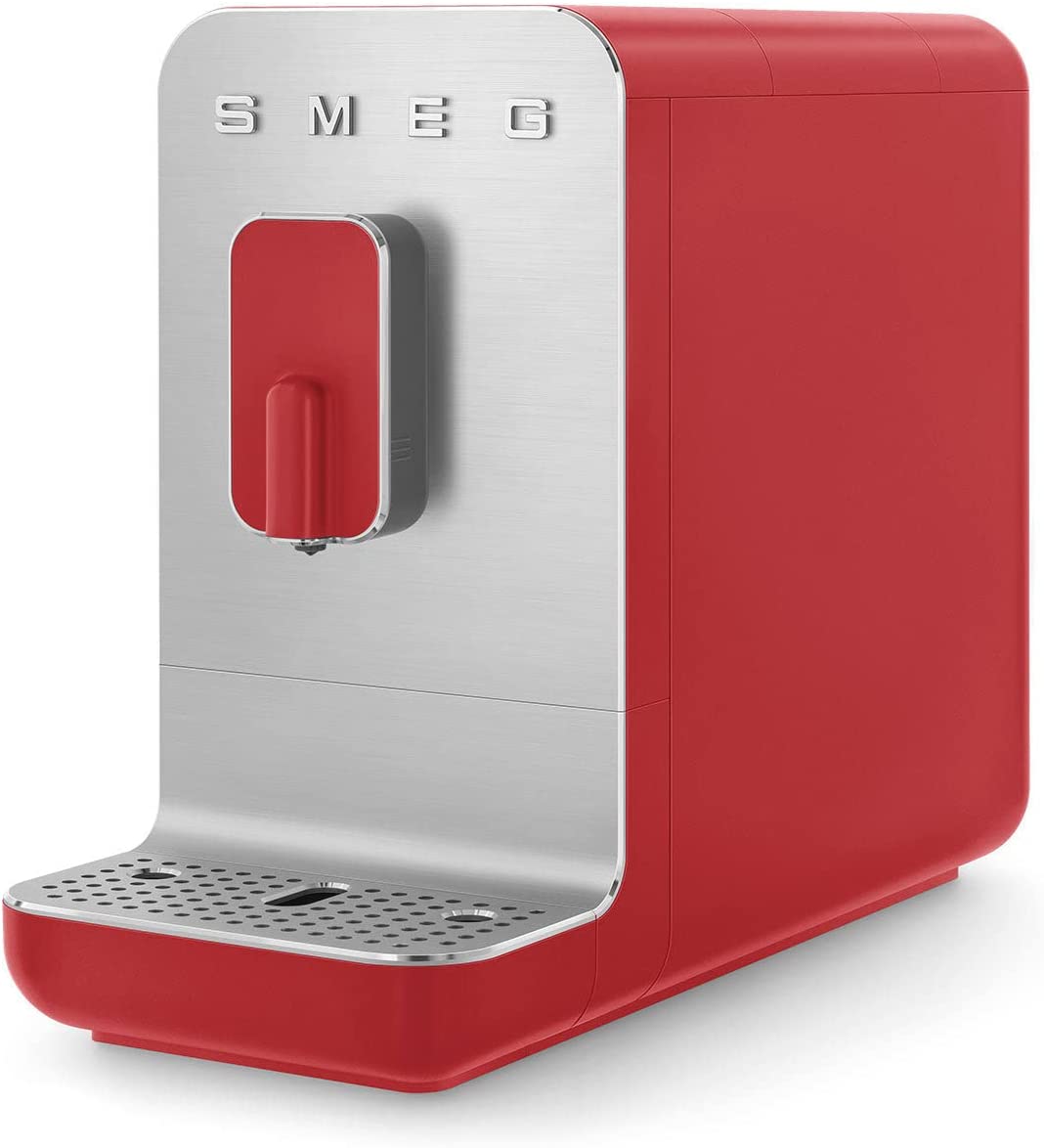 Smeg BCC01RDMEU Compact Fully Automatic Coffee Machine, Matt Red