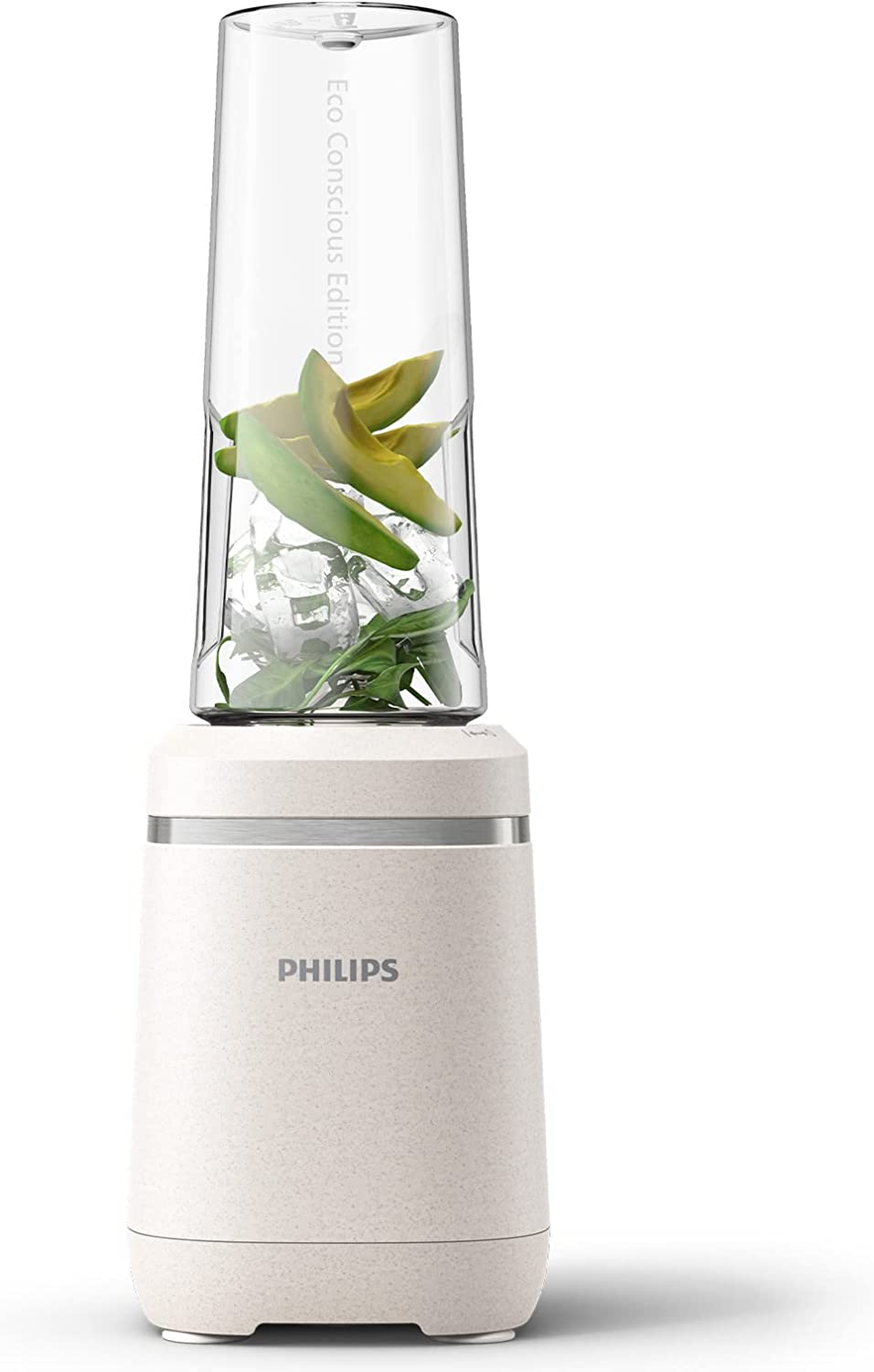 Philips Domestic Appliances Philips Blender - Eco Conscious Edition, 350 Watt, ProBlend Technology, Tritan Renew™ Cup, BPA-Free, Silk White Matte (HR2500/00)