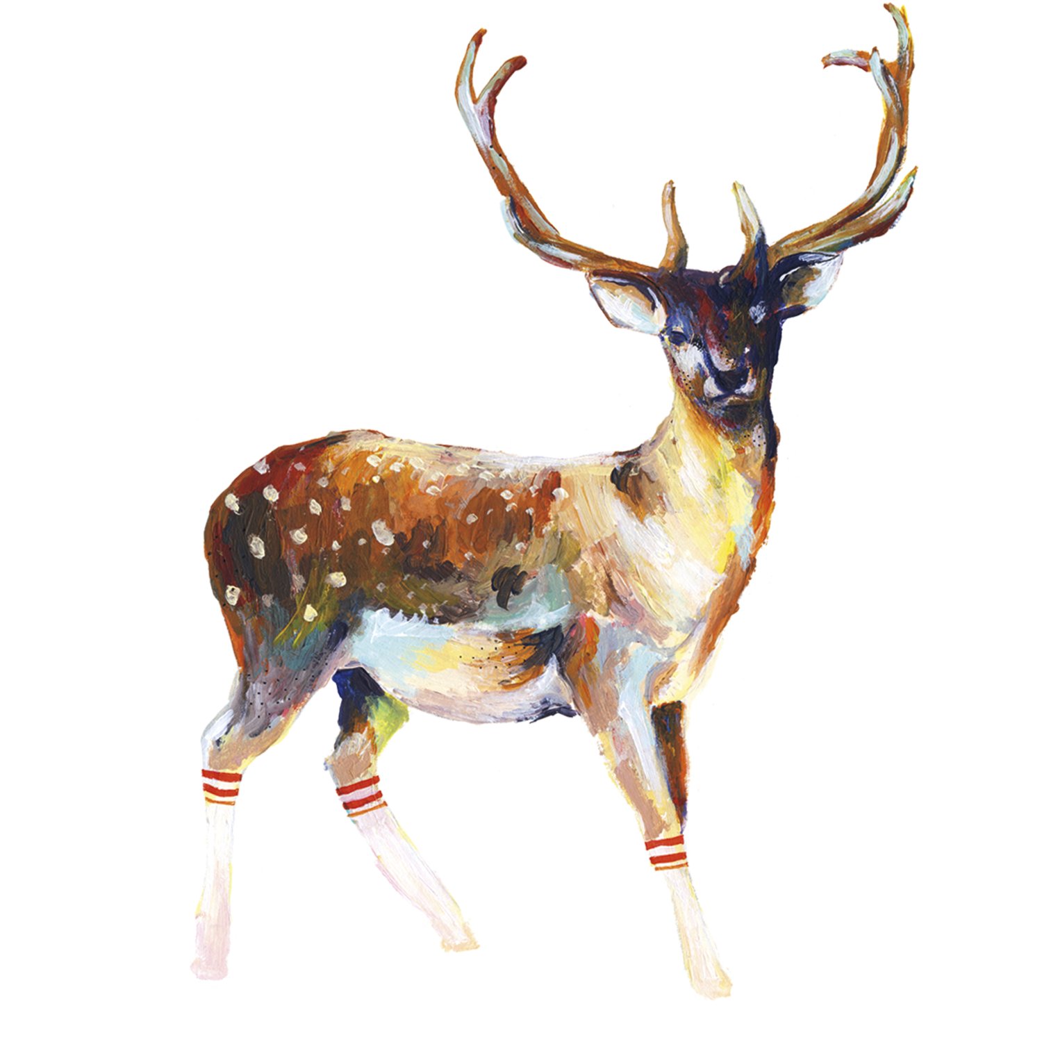RoomMates RoomMates 54374 RM – Reindeer with Socks, PVC, multicoloured, 13 x 2,5 x 11 cm