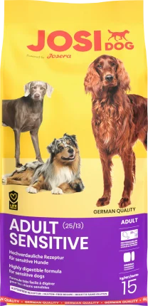 Dry dog ​​food sensitive with corn & poultry, adult, 15 kg