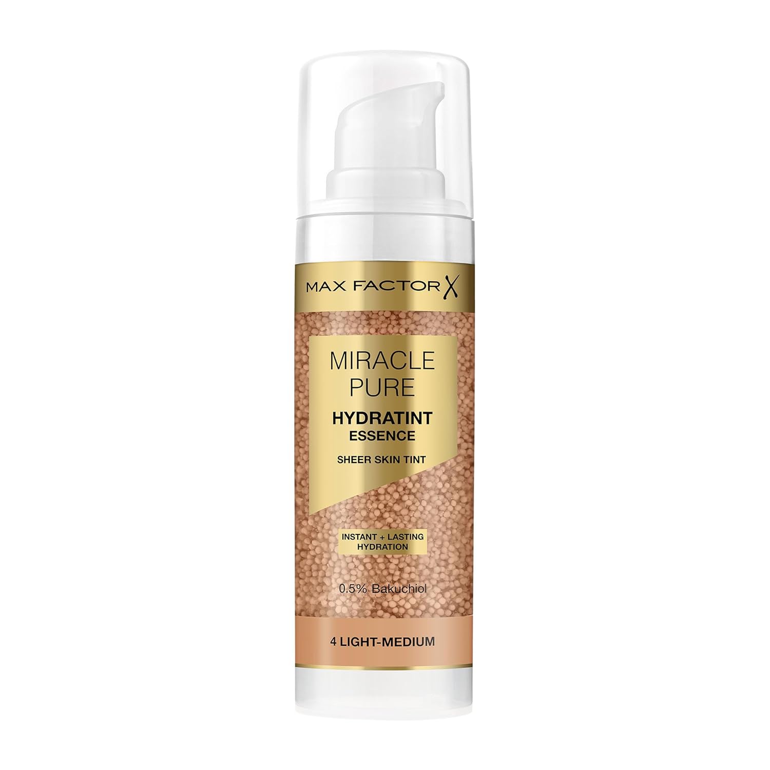 Max Factor Miracle Pure Hydratint Essence Moisturizing Makeup with Light Coverage, 71% Water-based, with Micro Capsule Pigments, 30 ml, Color 1 Fair