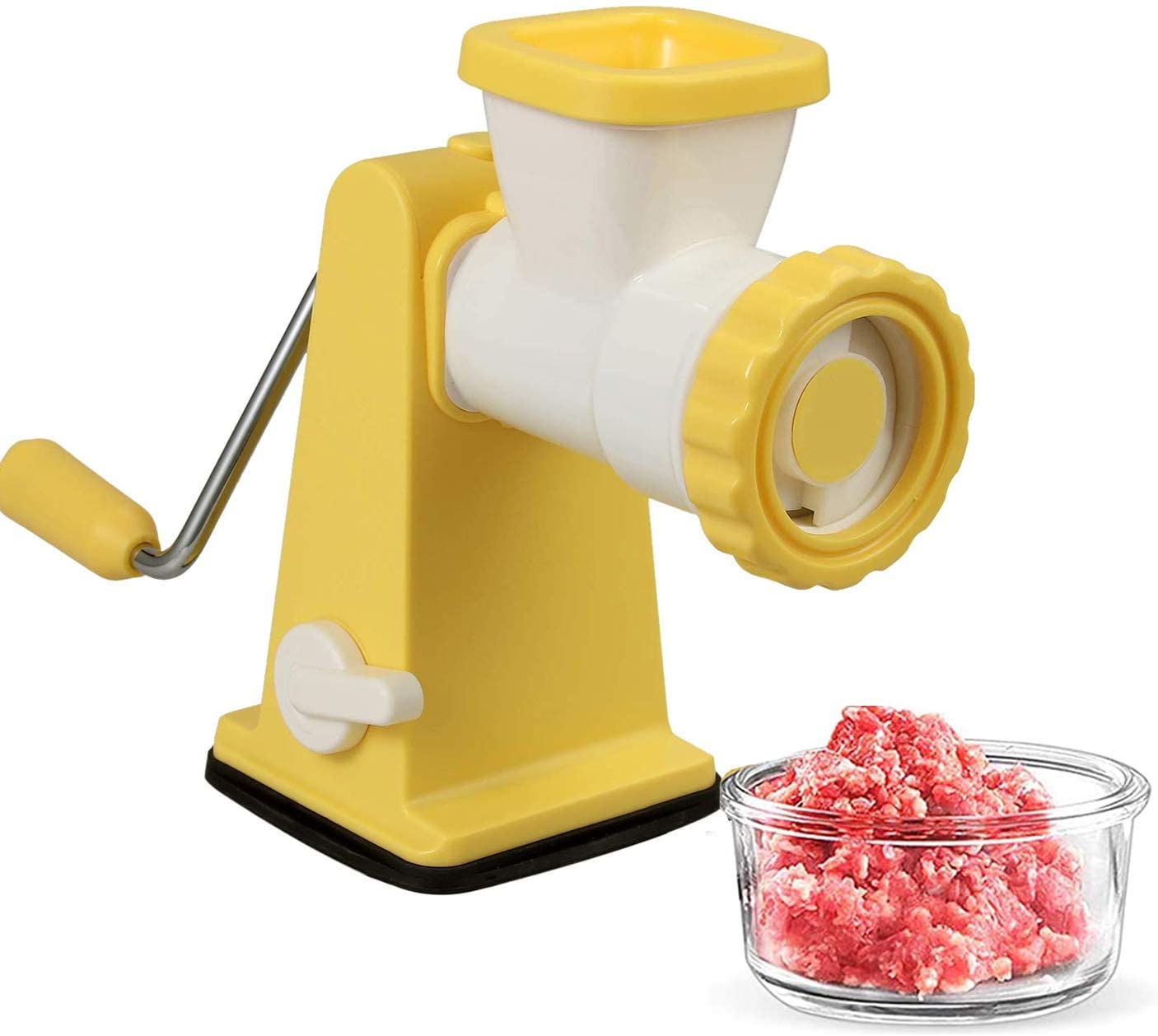FUGEN Meat Mincer Sausage Filler Food Mill with Strong Suction Base and Food-Grade Stainless Steel Blades