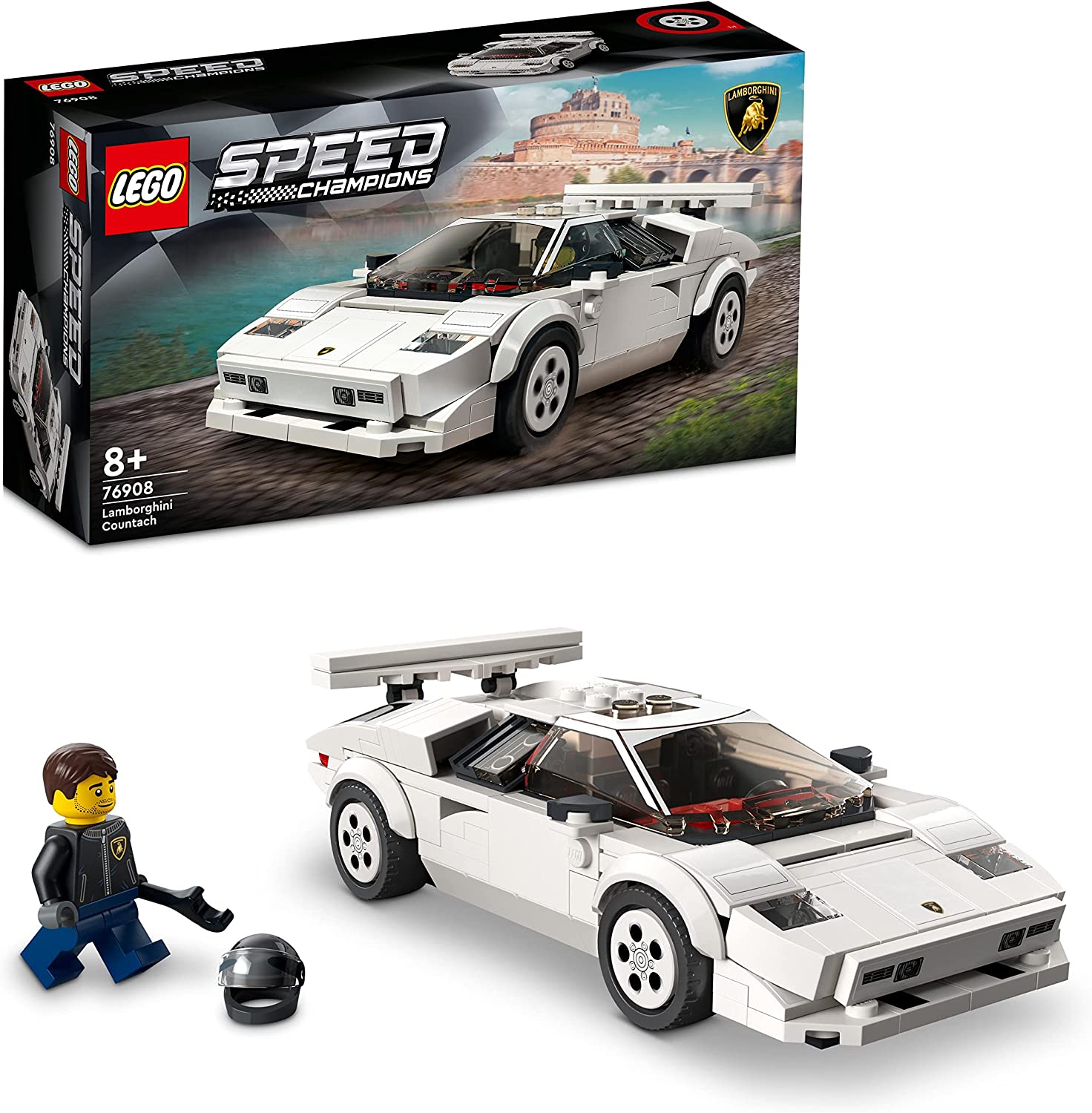 LEGO 76908 Speed Champions Lamborghini Countach Construction Kit for Model 