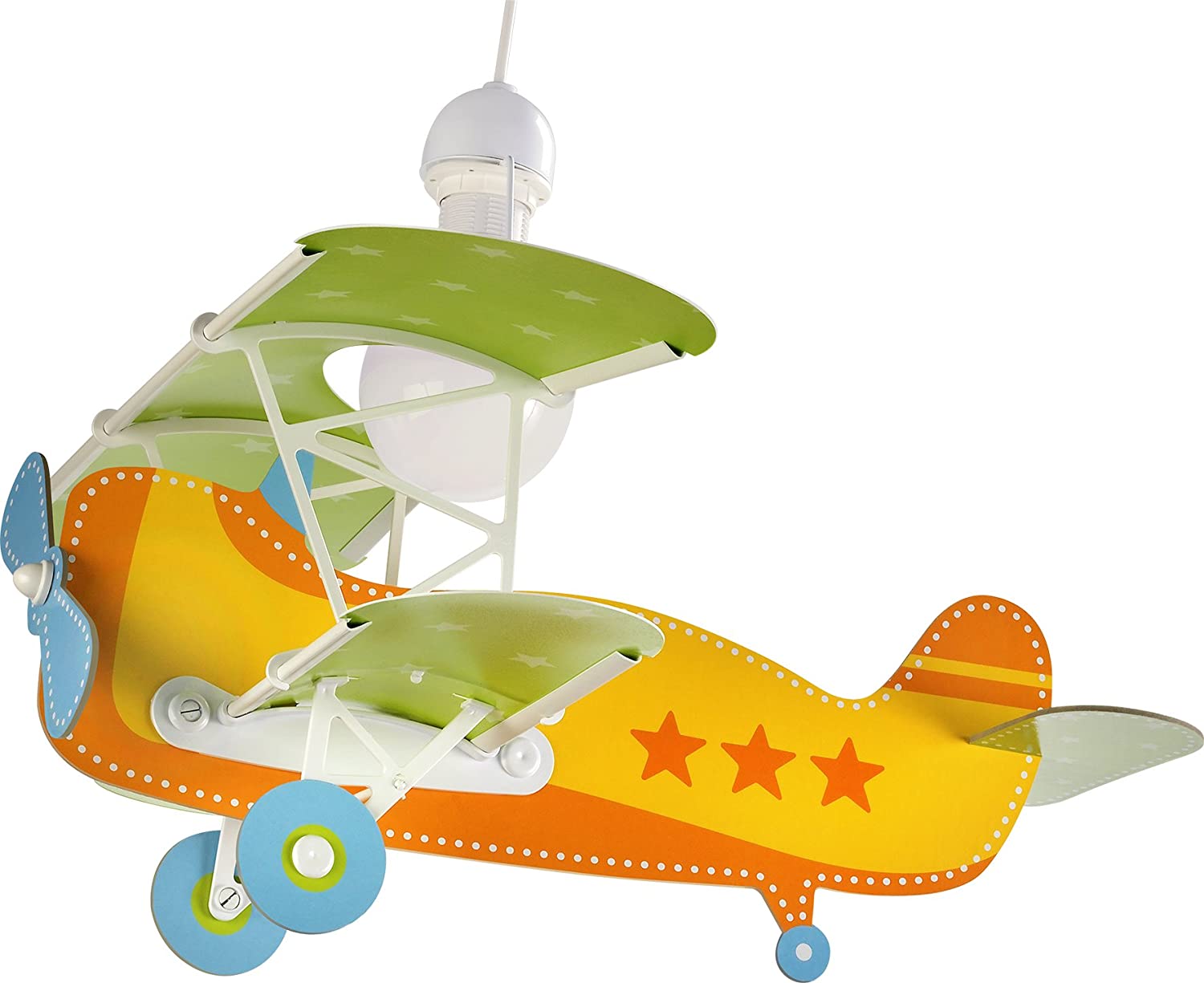 Airplane Double Decker Number Aviator Pendant Light Lamp Nursery Childrens