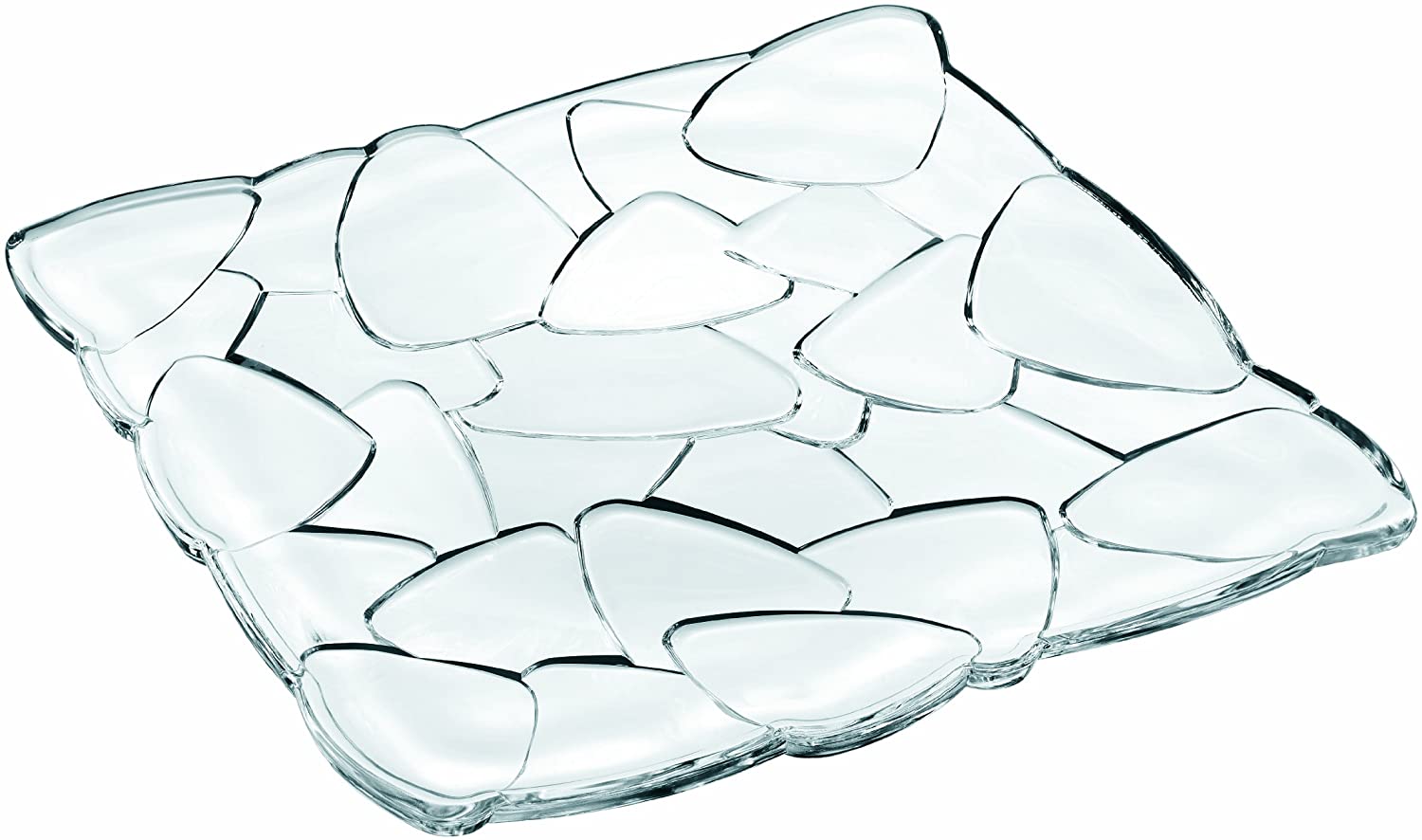 Spiegelau & Nachtmann, 0088334-0 Square Crystal Glass Petal Serving Platter 28 cm