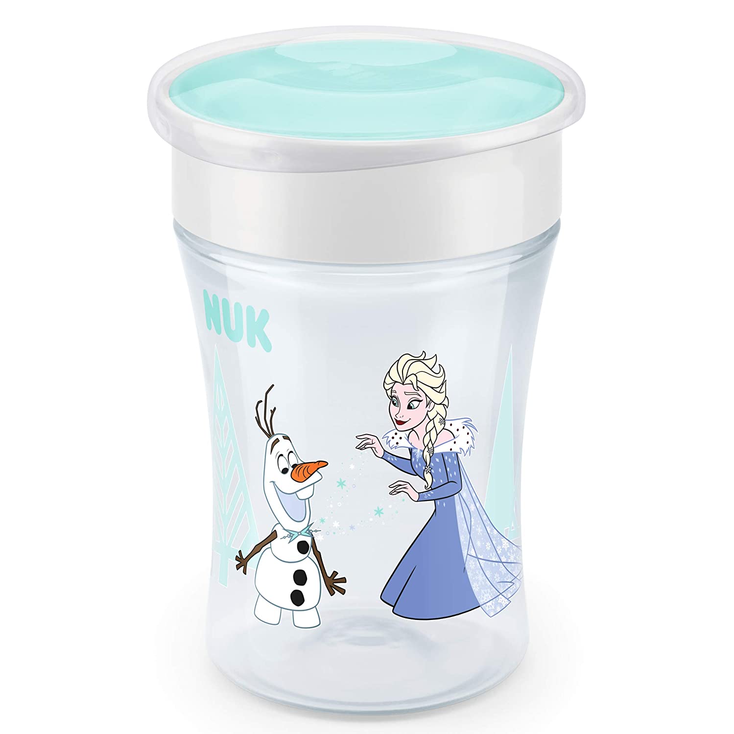 NUK Disney Frozen Magic Cup with Rim 8+ Months BPA-Free 230 ml Leak-Proof Sealing Silicone Disc