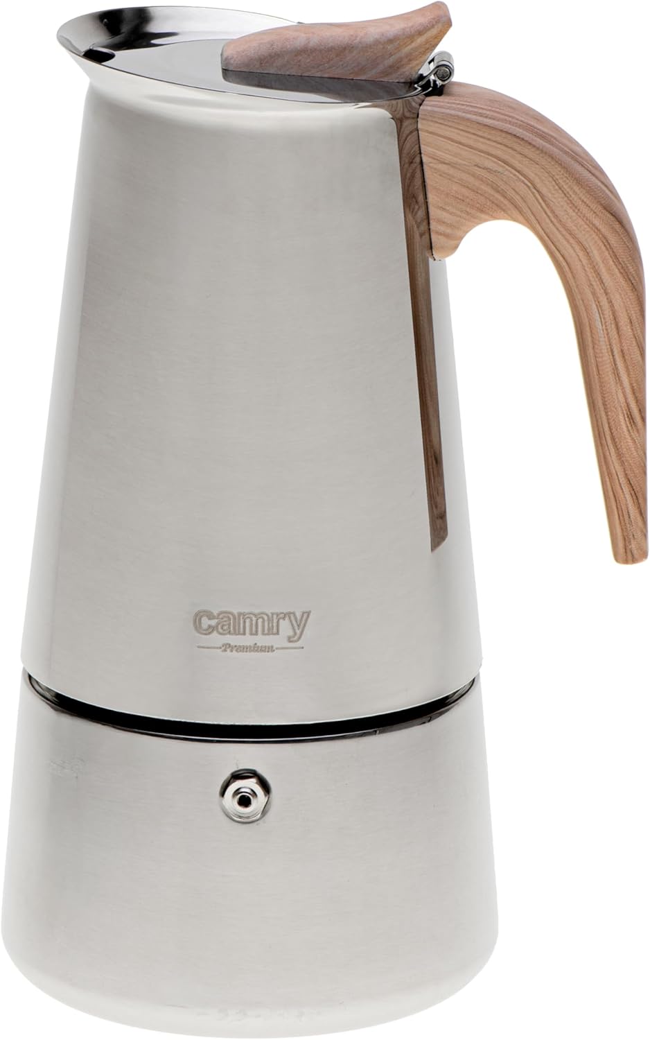 CAMRY Espresso Maker Induction - Mocha Pot Induction for Aromatic Coffee - High-Quality Stainless Steel Mocha Pot Induction - Espresso Maker for All Hobs - 450 ml for 7-8 Cups