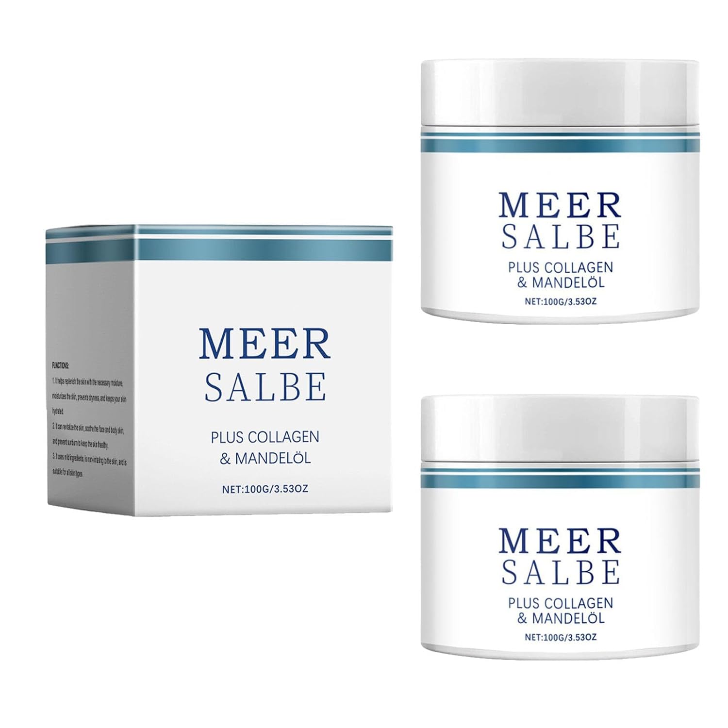 Sea Ointment Plus, Active Sea Ointment Against Hands and Nails Treat, Sea Cream for Rubbing Skin and Dry Skin, Seawater Ointment for Moisturizing for All Skin Types (2 Pieces, 1)