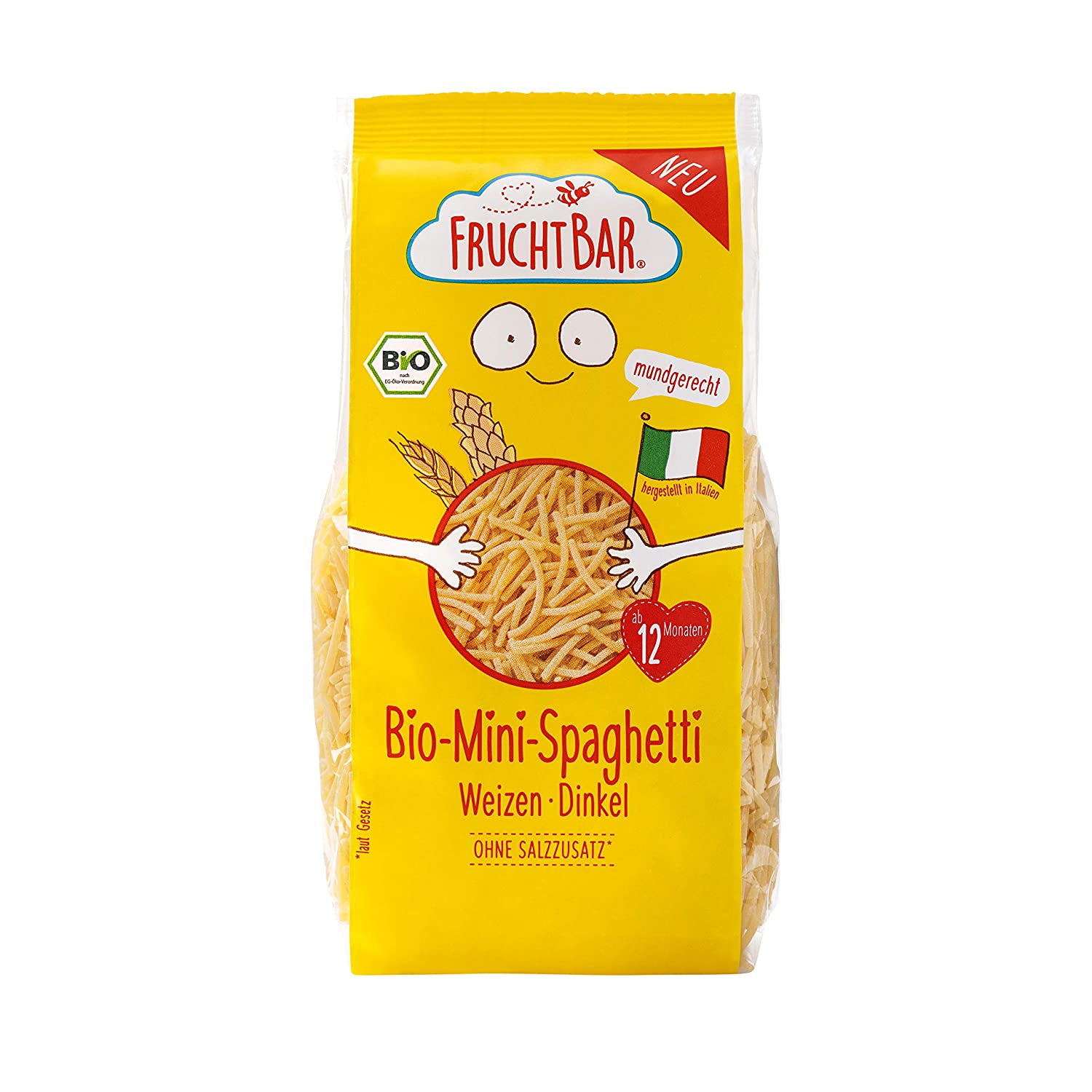 FruchtBar Bio-Mini-Spaghetti Weizen, Dinkel, 3x300g