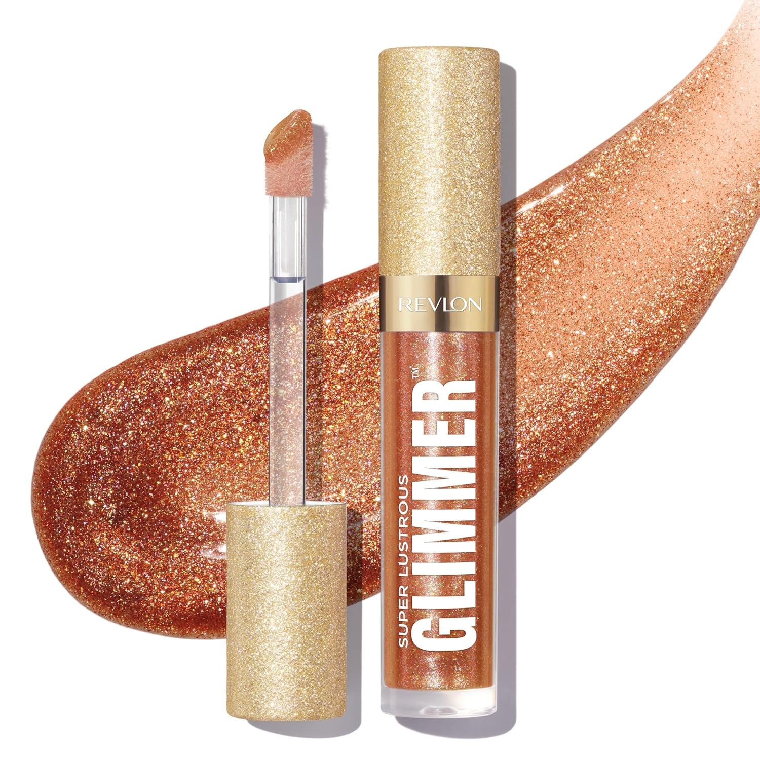Revlon Super Lustrous Mica Gloss, Moisturizing and Plumping, Ultra Shiny Finish, Plant-Based Formula, 006 Bronze Spark, 3.8 ml
