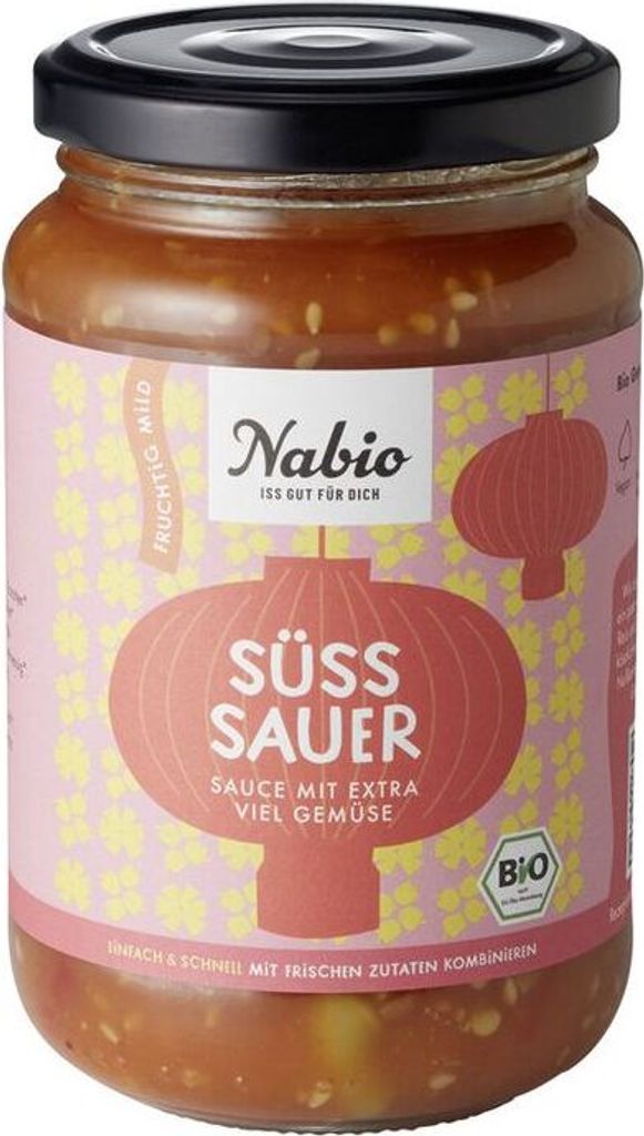 Nabio Asia Sauce Sweet and Sour Sauce with extra vegetables -- 325ml x 6 - 6-pack VPE
