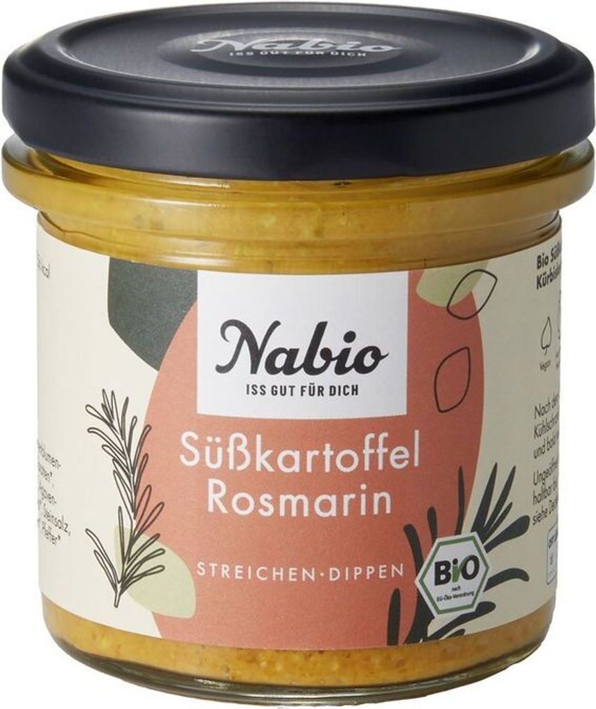 Nabio Mediterranean Spread Sweet Potato Rosemary -- 135g x 6 - 6-pack VPE