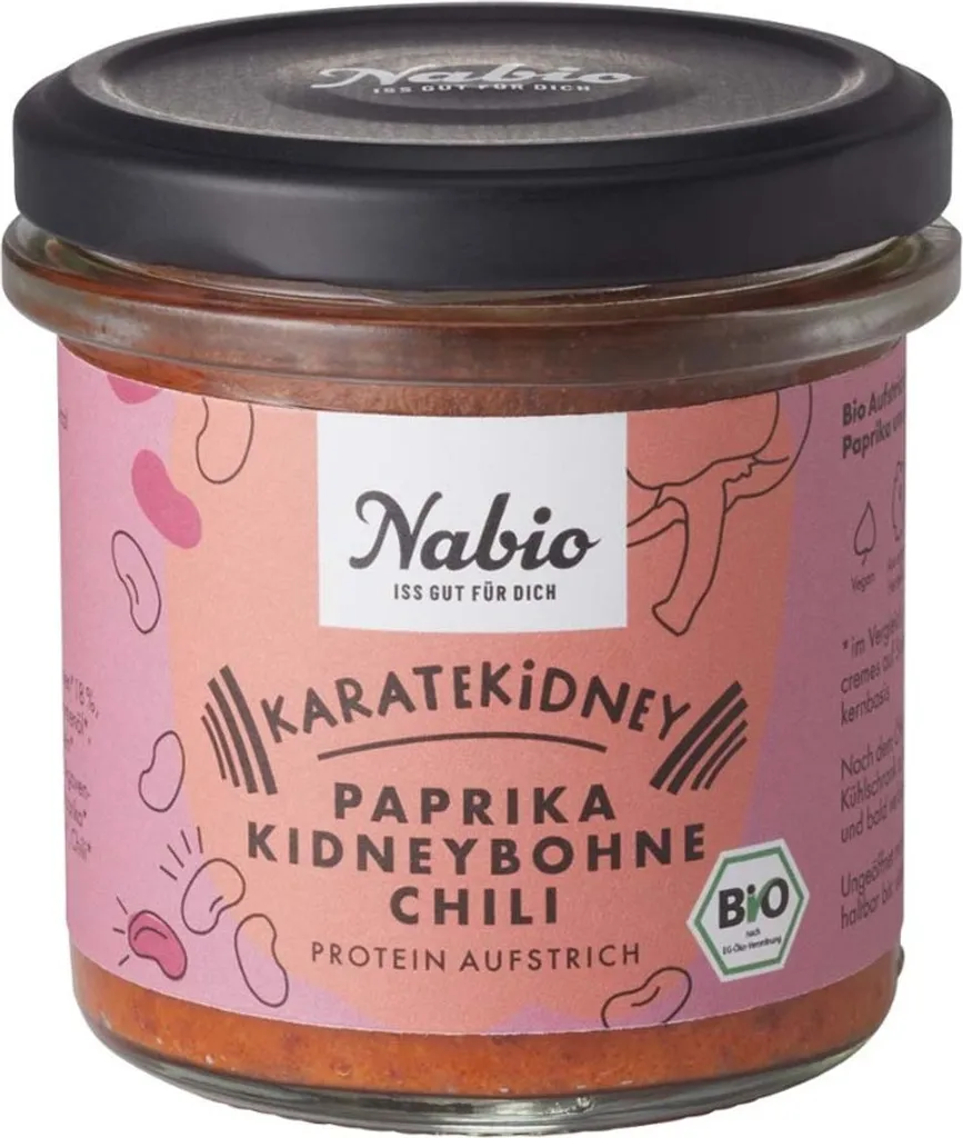 Nabio Protein-Aufstrich Karatekidney Paprika Kidneybohne Chili -- 140g