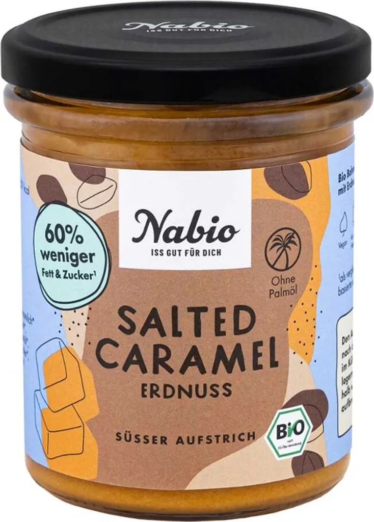 Nabio Süßer Aufstrich Salted Caramel Erdnuss -- 175g