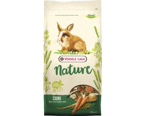Rodent food VERSELE-LAGA Nature Cuni 700 g complete, grain-free, raw fiber-rich food with essential vitamin C for guinea pigs in a fresh bag