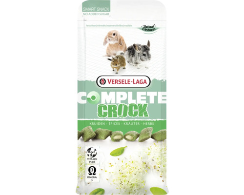 Rodent snack VERSELE-LAGA Complete Crock Herbs 50 g crispy shell with delicate herb filling for rabbits, degu, chinchilla in a fresh bag