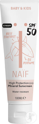 Naïf Baby&Kids Sun SPF50 Cream Perfume Free Tube 100ml