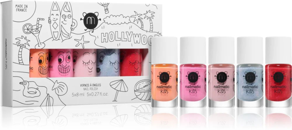 Nailmatic Kids Hollywood set with nail polishes