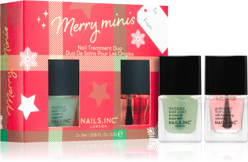 Nails Inc. Merry Minis Nail Treatment Duo Christmas Gift Set (for Nails)