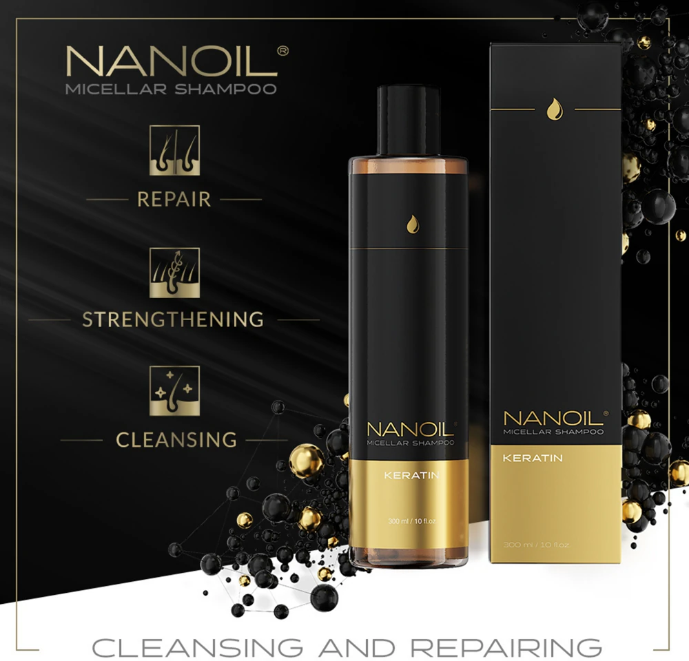Nanoil Keratin Strengthening Micellar Shampoo with Keratin