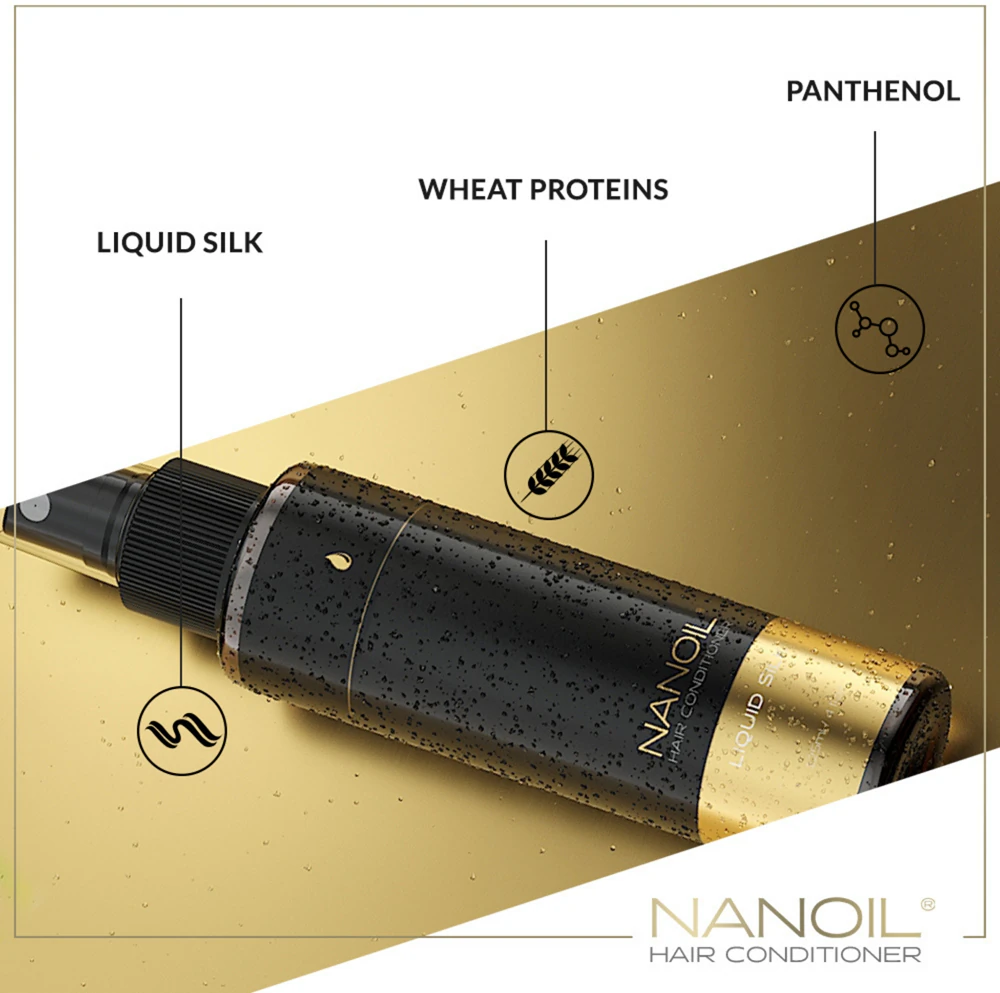 Nanoil Liquid Silk smoothing leave-in conditioner for hair