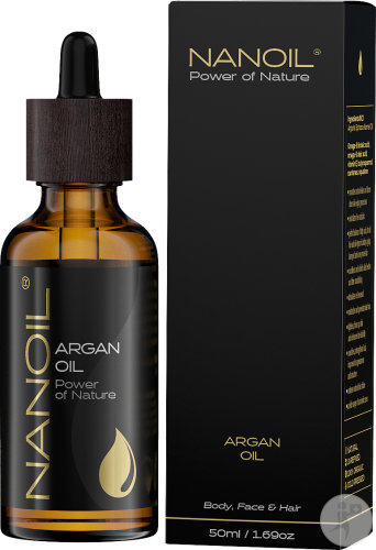 Nanoil Power Of Nature Argan Oil Body/Face/Hair Dropper Bottle 50ml