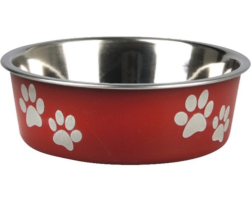 Bowl Ascar with paws 300 ml dark red