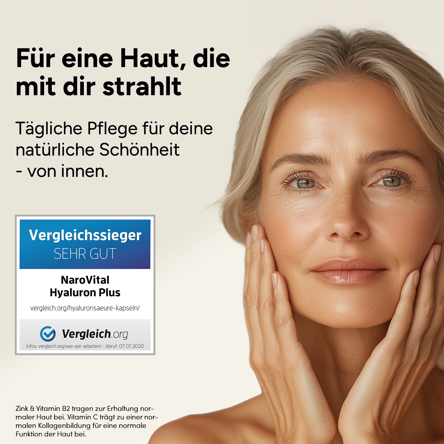 NaroVital® Hyaluron Plus - Hochdosierte Hyaluronsäure Kapseln