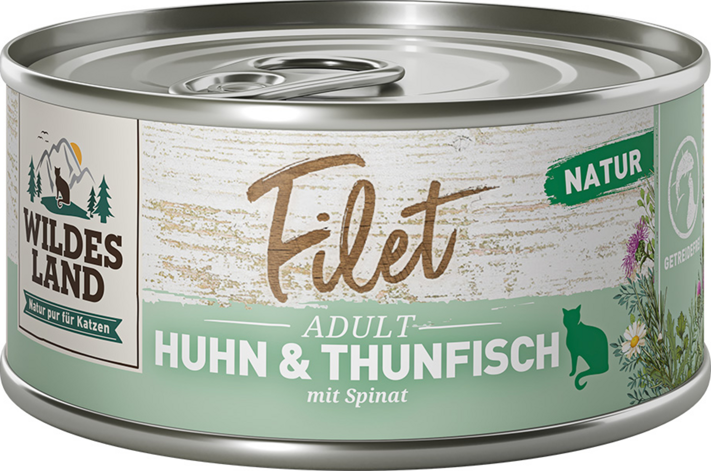 Wet food - fillet chicken & tuna with pure spinach