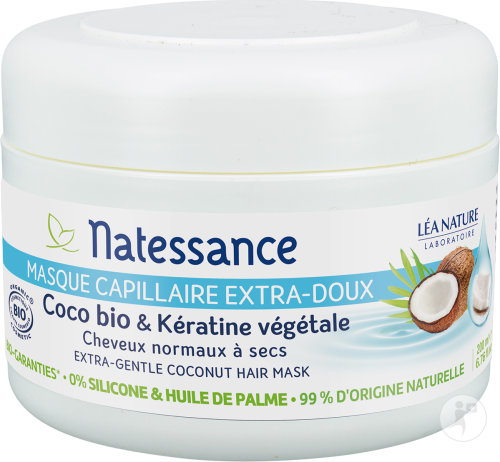 Natessance Organic Coconut and Keratin Mask Jar 200ml
