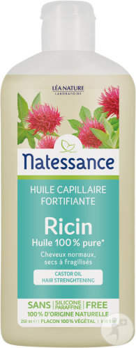 Natessance Natural Hair Oil Castor Oil Hair And Nails Bottle 250ml