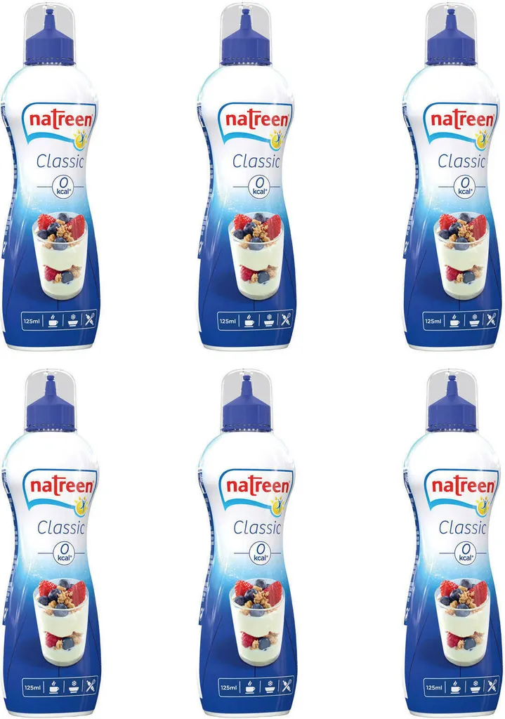 NATREEN® Süßstoff Classic Feine Süße Flüssig 6 x 125ml Flüssigsüße ohne Kalorien
