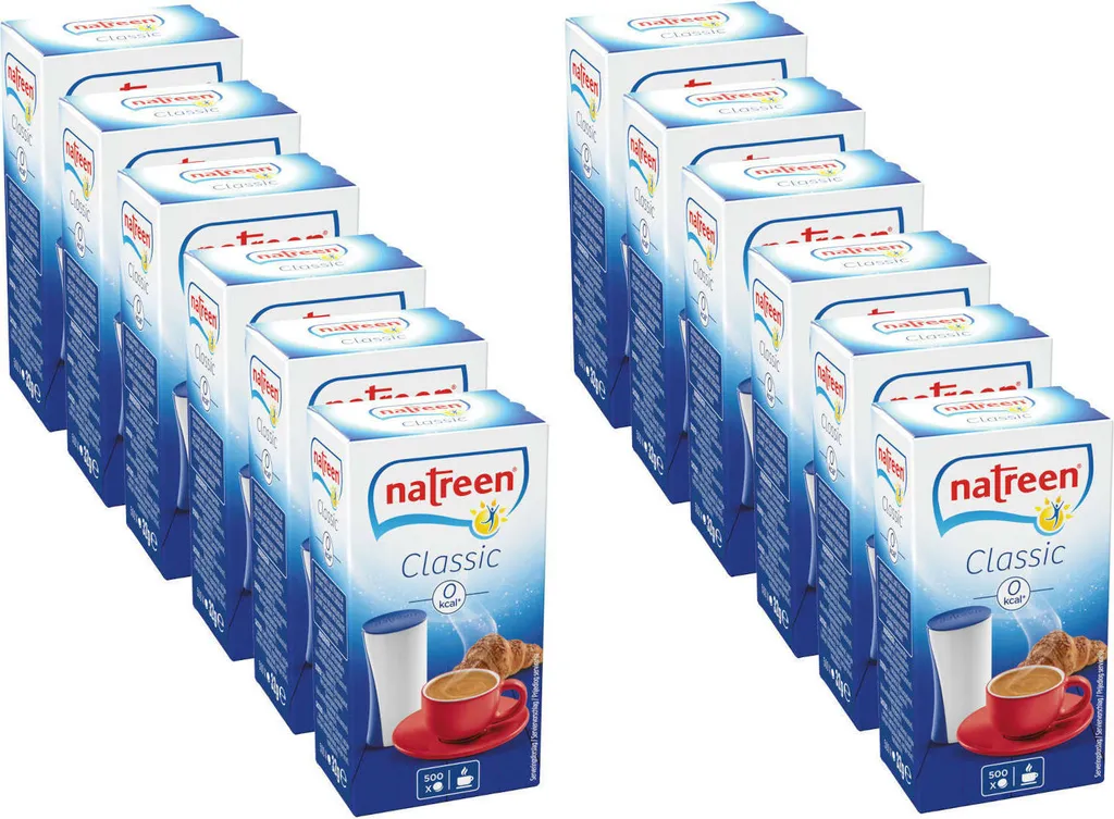 NATREEN® Süßstoff Classic Tischspender 12x500 Stück feine Tafelsüße kalorienfrei