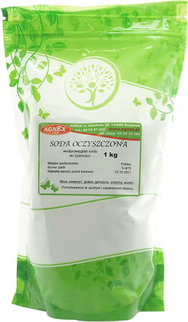 Baking soda powder E500 Pure soda sodium bicarbonate 1kg resealable bag