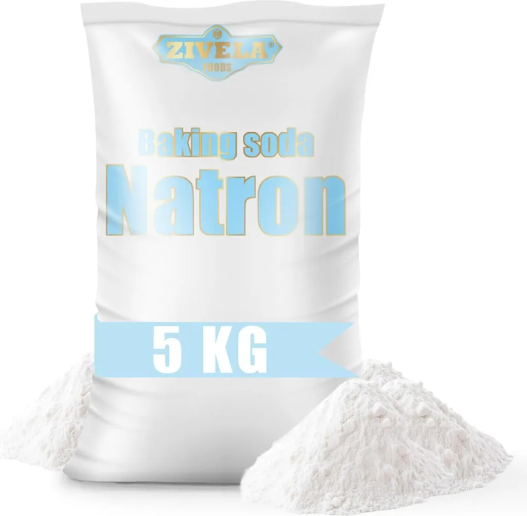 Baking soda powder, 5kg | Sodium bicarbonate, sodium salt | 5000g baking soda E500, 100% pure, food grade