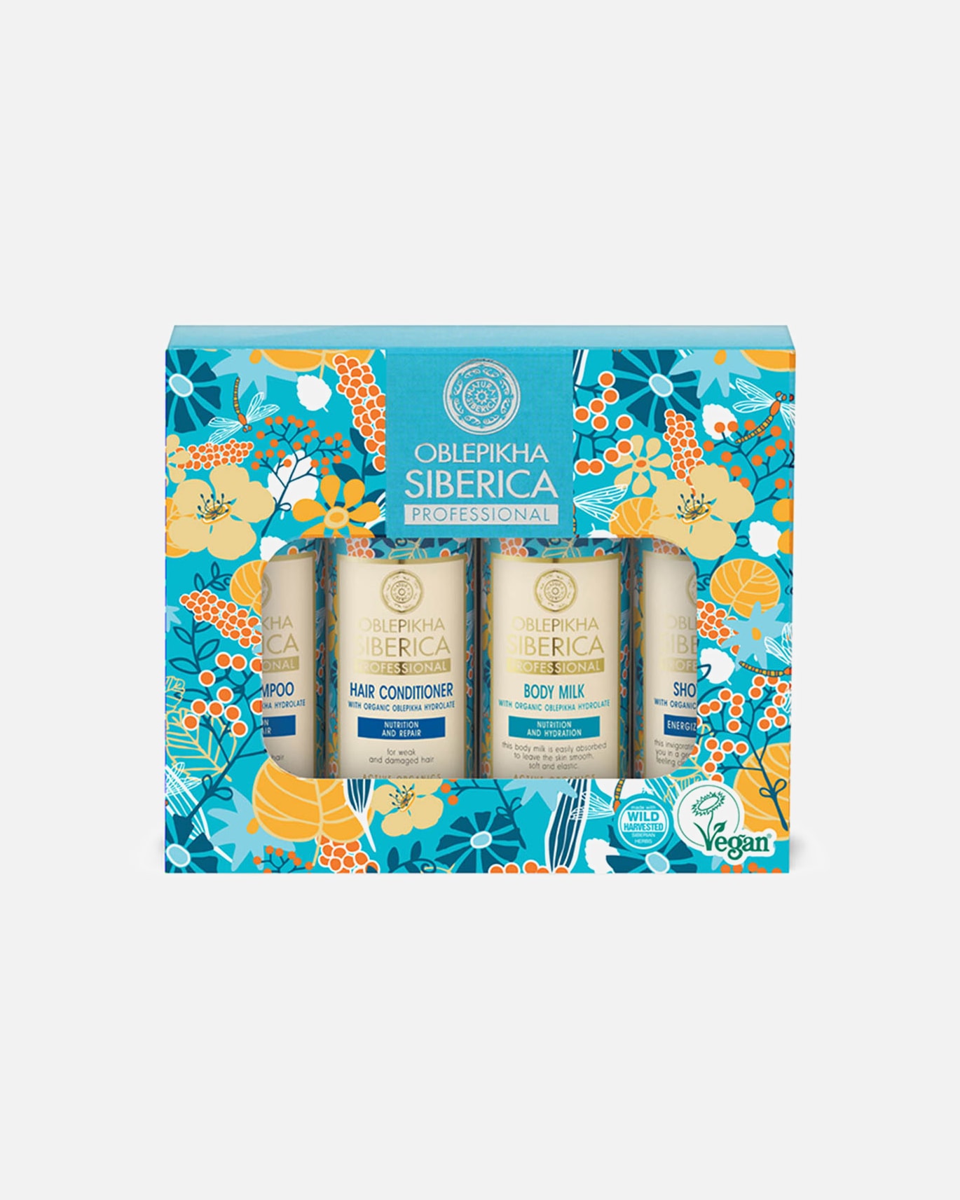 Natura Siberica travel set Oblepikha sea buckthorn - travel set 4x50ml