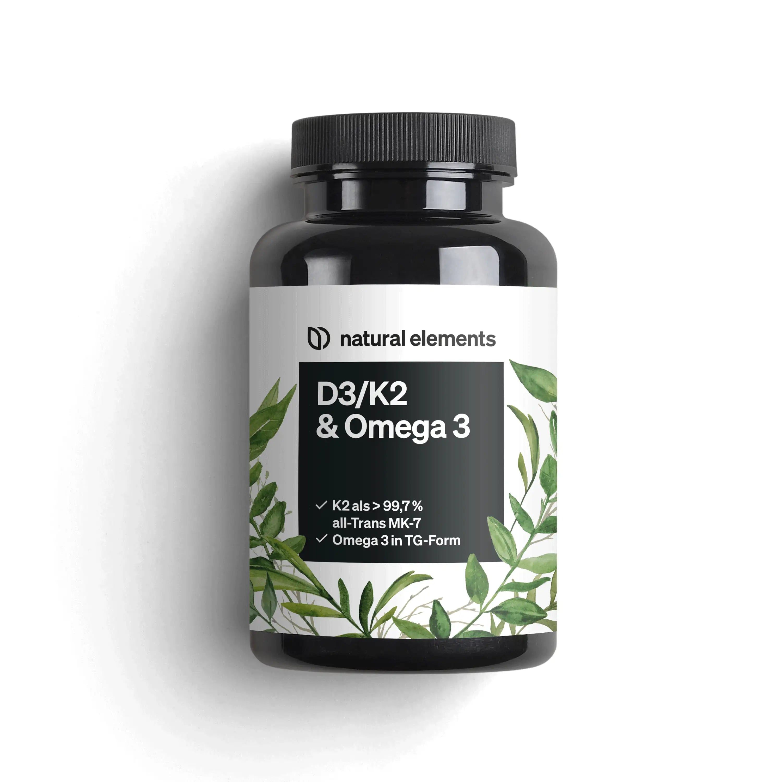 natural elements Vitamin D3 K2 & Omega 3