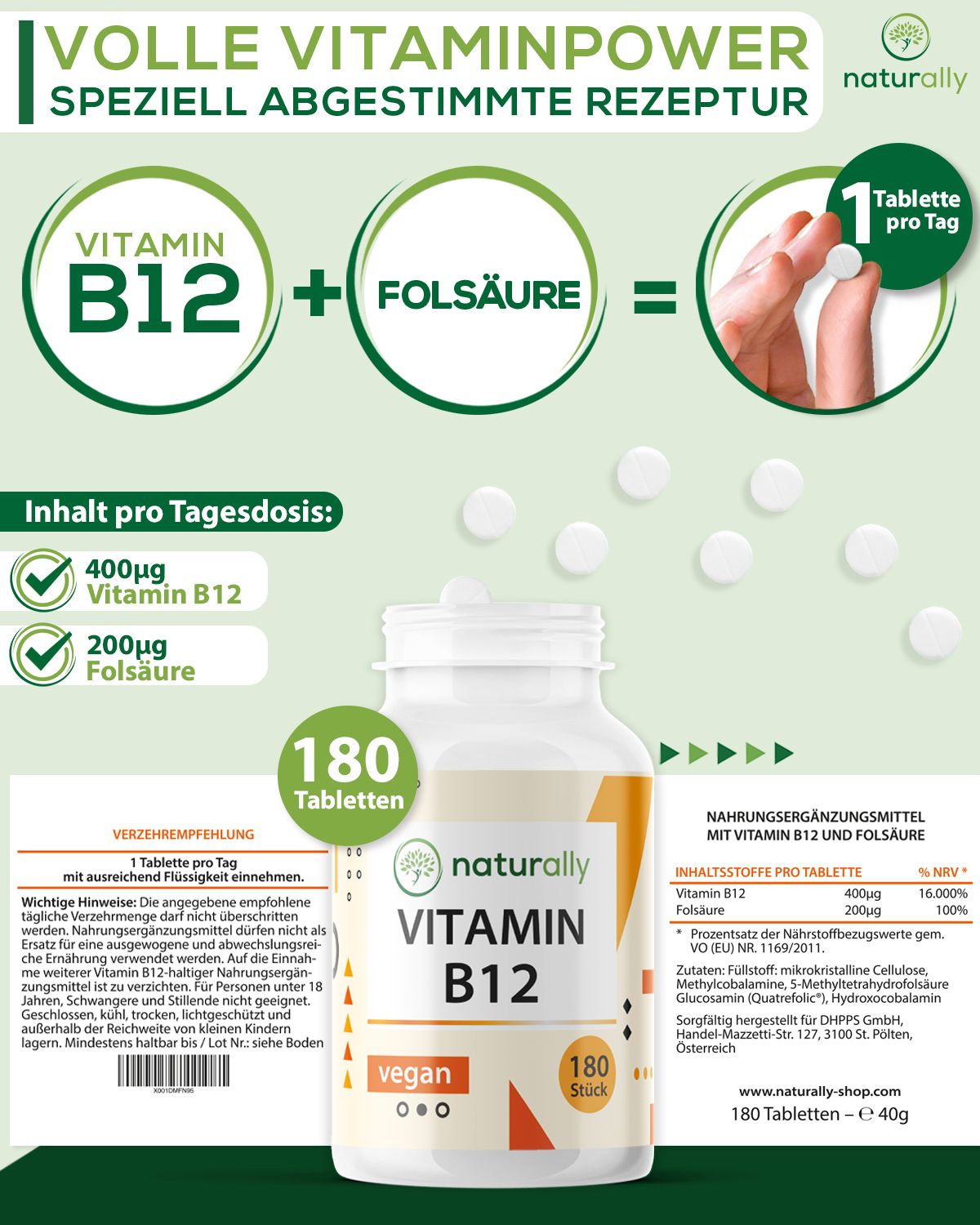 naturally Vitamin B12 und Folsäure
