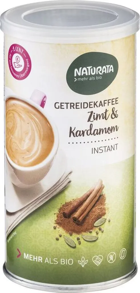 Naturata Getreidekaffee Zimt & Kardamom instant Dose -- 125g x 6  - 6er Pack VPE