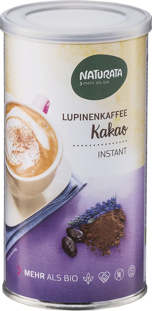 Naturata lupine coffee cocoa instant can -- 175g