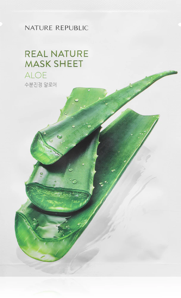 NATURE REPUBLIC Real Nature Aloe Mask Sheet Moisturizing sheet mask with a calming effect