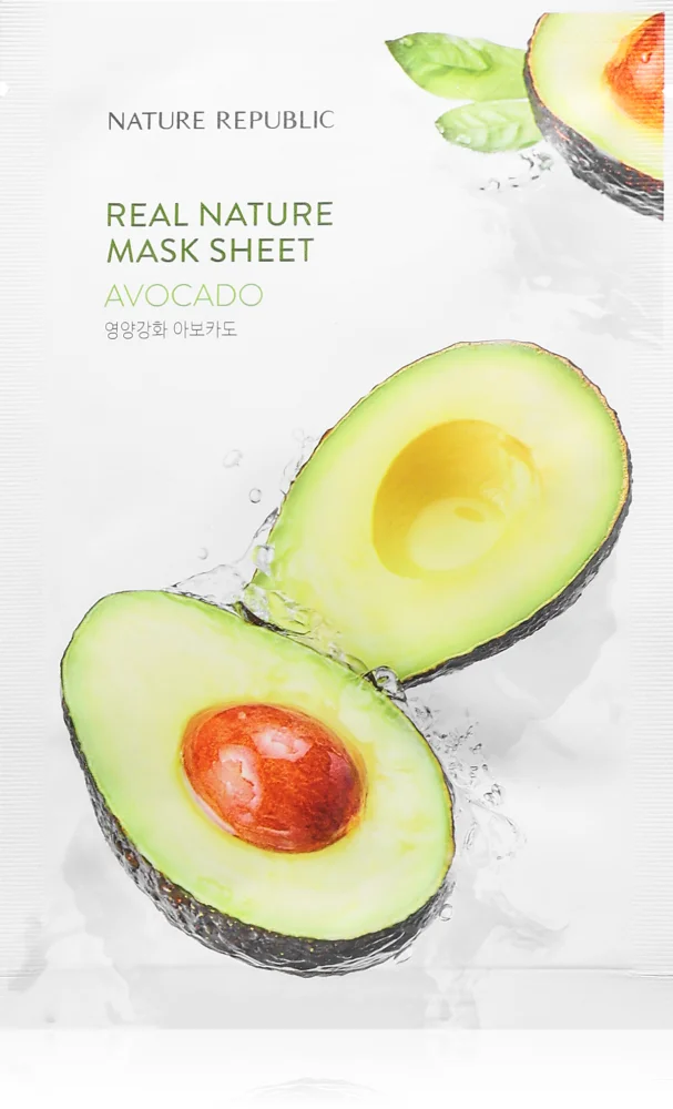 NATURE REPUBLIC Real Nature Avocado Mask Sheet Nourishing sheet mask for dry skin