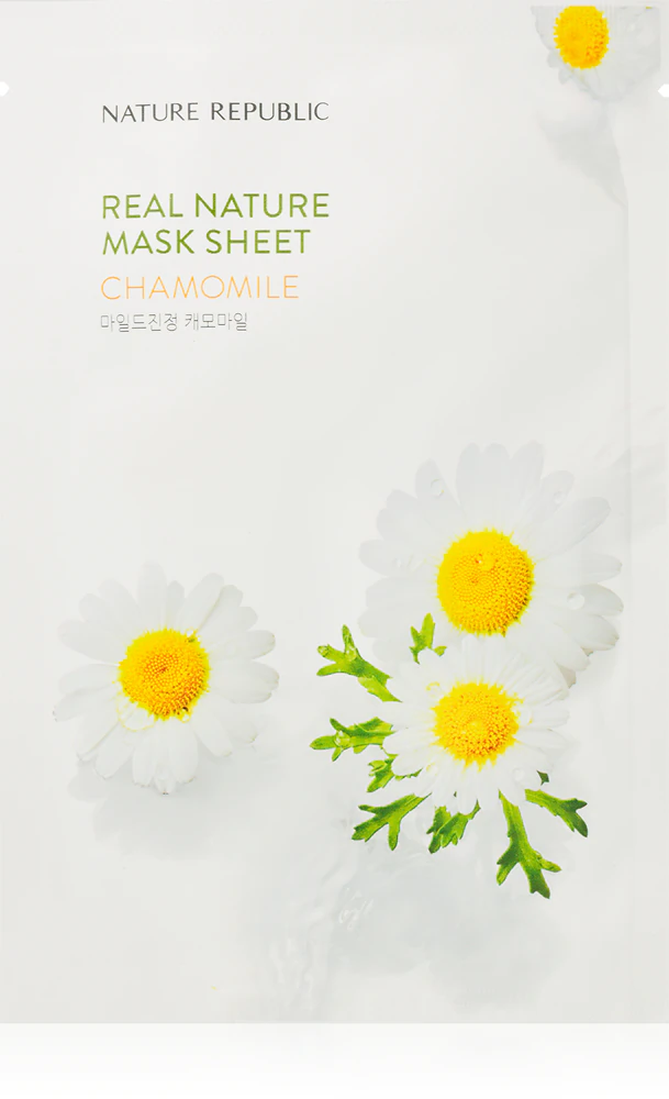 NATURE REPUBLIC Real Nature Chamomile Mask Sheet Moisturizing sheet mask with chamomile