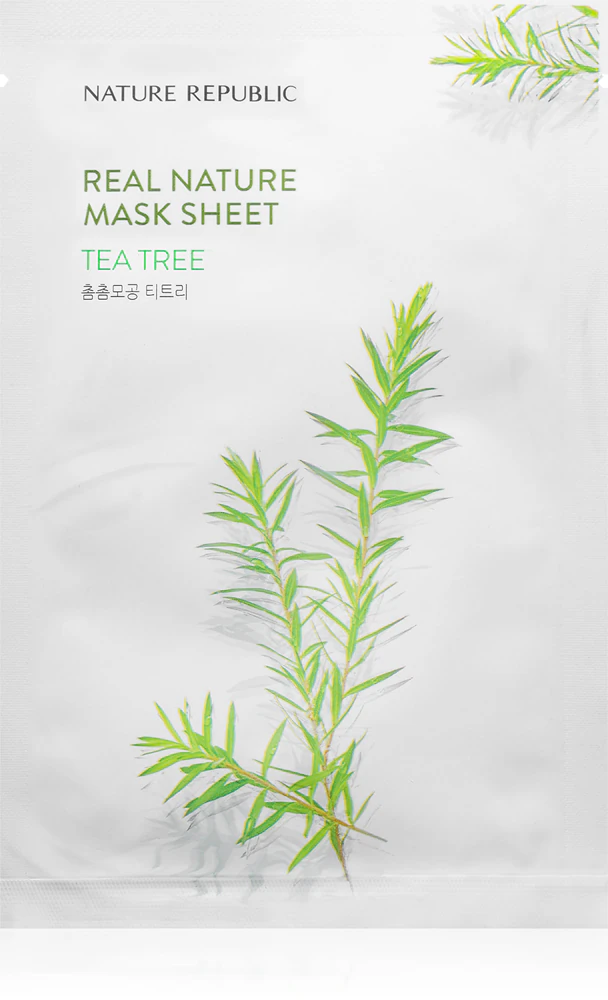 NATURE REPUBLIC Real Nature Tea Tree Mask Sheet textile mask with cleansing effect for impure skin