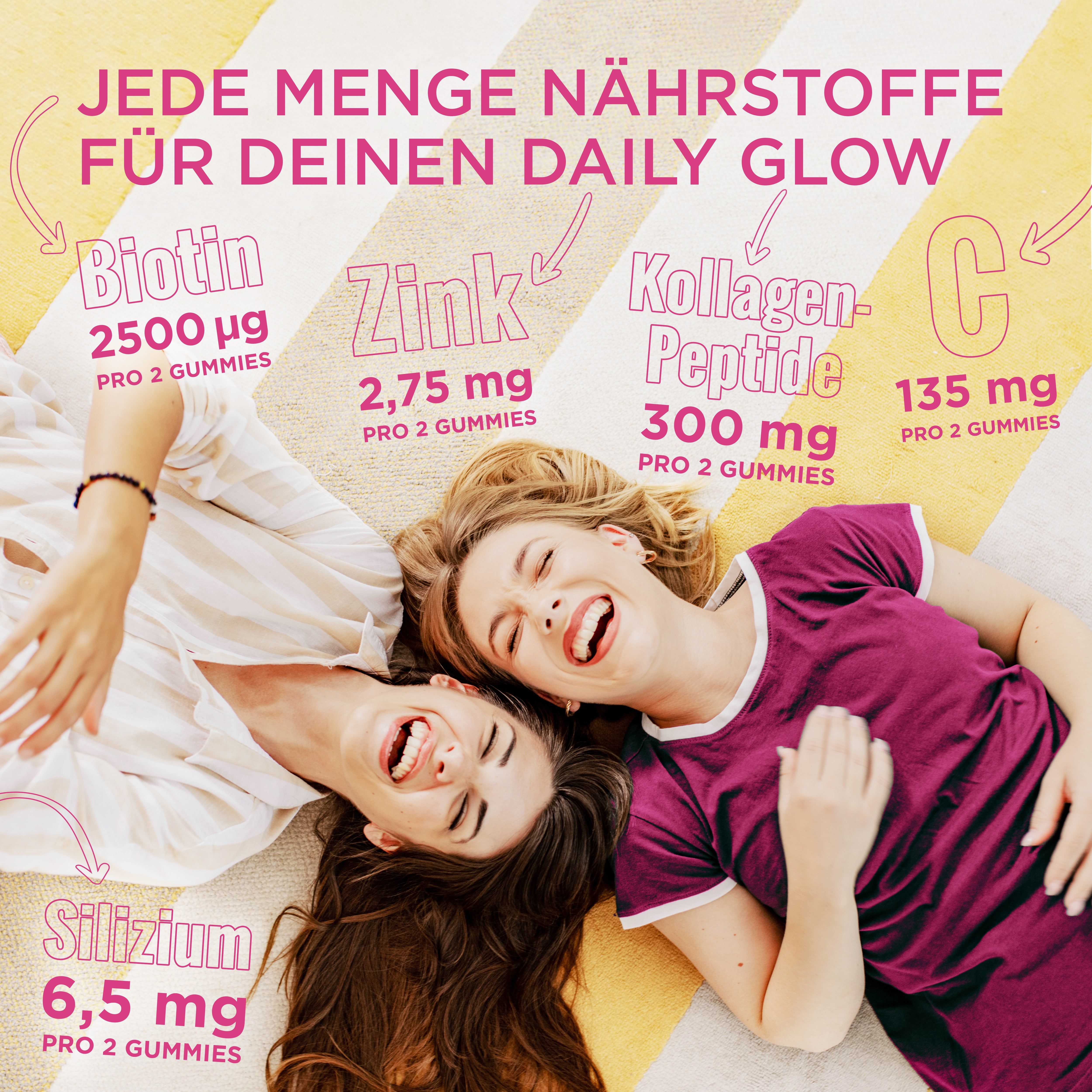 Natures Way Daily Beauty Gummies | Biotin, Kollagen, Vitamin A, C & E für Hautpflege, ohne Gelatine