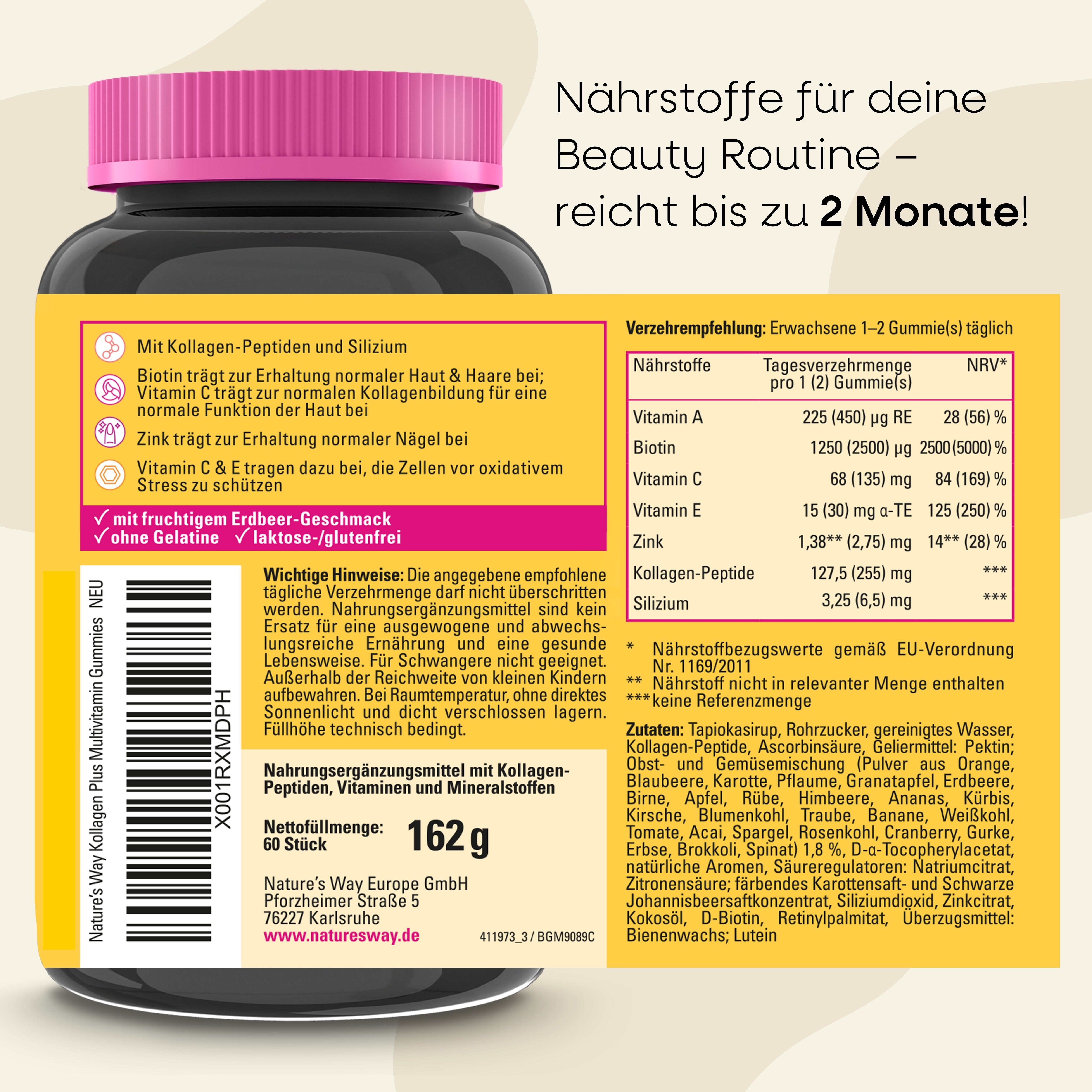 Nature's Way Collagen Gummies with Biotin - 255 mg Collagen Peptides