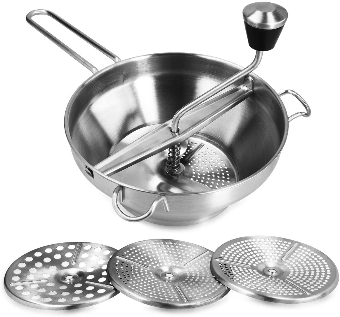 Navaris Stainless Steel Food with 3 x Strainer Inserts
