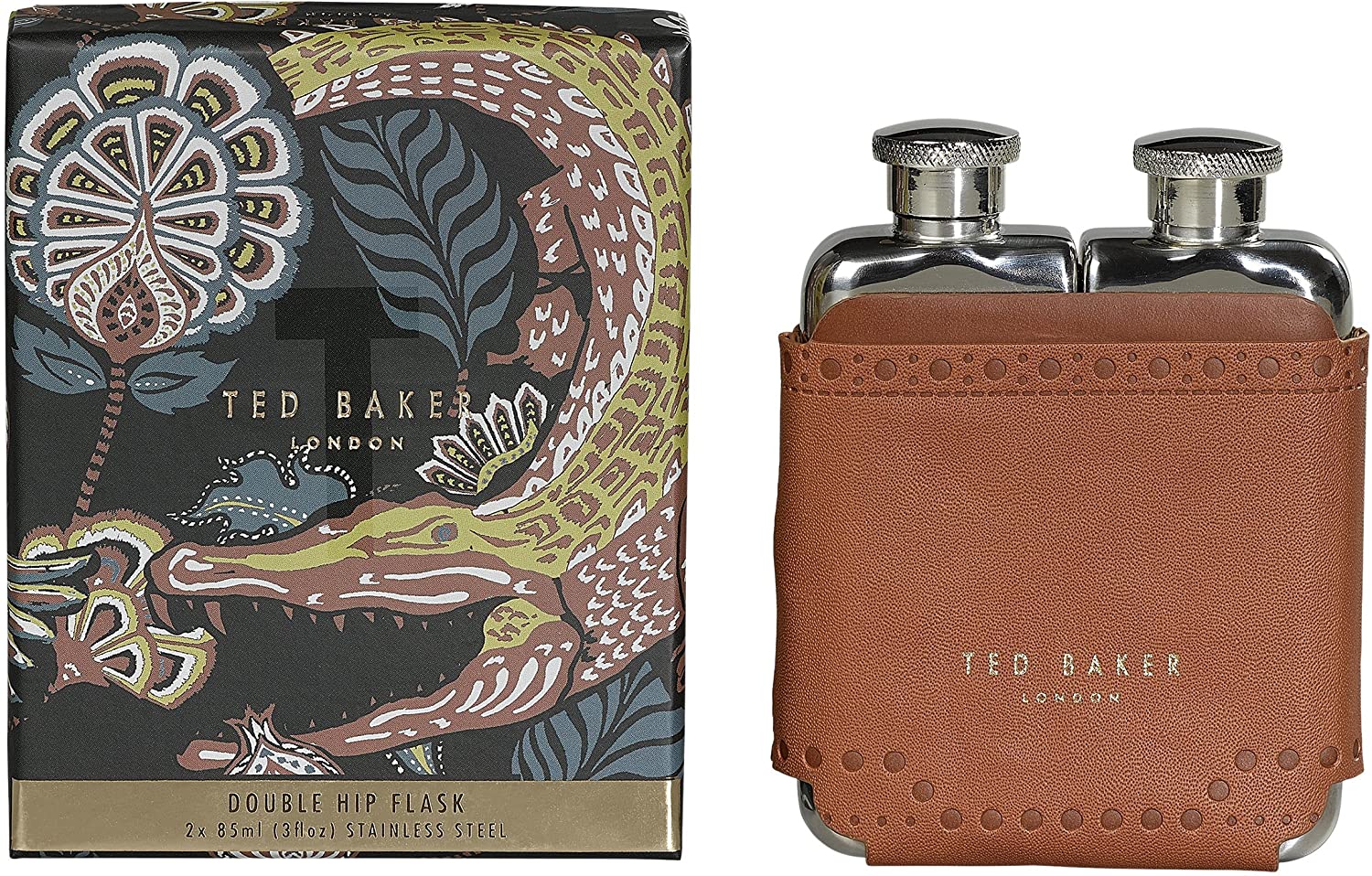 Ted Baker ted458 Brown Hip Flask