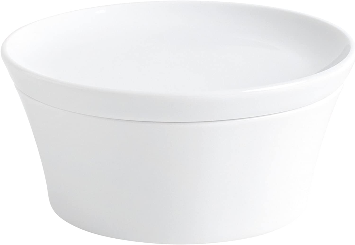 KAHLA Magic Grip Kitchen Creme Brulee Souffle Dishes with Lid, Standard Pie Dish, Pots, Ragoutfin Silicone Coating, Non Slip, 14 cm, White, 32B195 A90032 °C MG1
