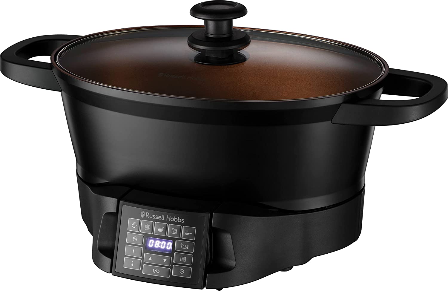 Russell Hobbs Multi-Cooker 6.5 L [Digital Display] 8 Cooking Functions (Slow Cooker, Steamer, Rice Cooker, Roaster, Sous Vide Cooker, Cooker, Warming Container) Dishwasher Safe 28270-56